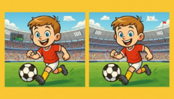 Spot 3 Differences: Find Hidden Changes in Football Scene in 15 Seconds