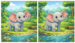 Observation Game: Spot Subtle Differences in Elephant Pictures Quickly