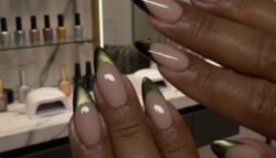 11 Modern Metallic French Tip Nail Ideas From Silver Shine to Plum Cat Eye