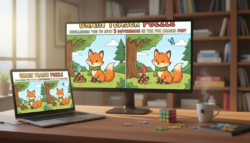 Brain Teaser: Quickly Find 3 Differences in the Fox Pictures